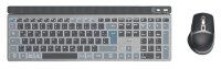 hama WK-750 Tastatur-Maus-Set kabellos grau