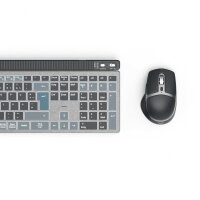 hama WK-750 Tastatur-Maus-Set kabellos grau
