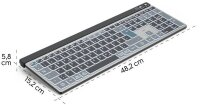 hama WK-750 Tastatur kabellos grau