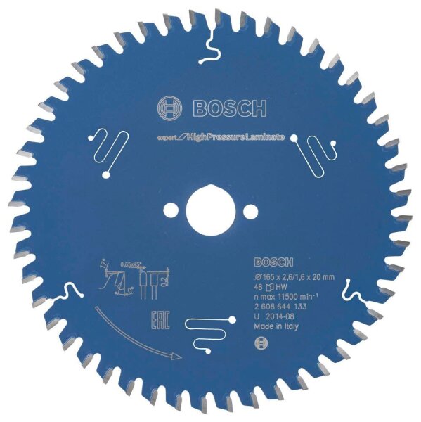 BOSCH EXPERT for High Pressure Laminat Kreissägeblatt 165,0 mm, 48 Zähne, 1 St.