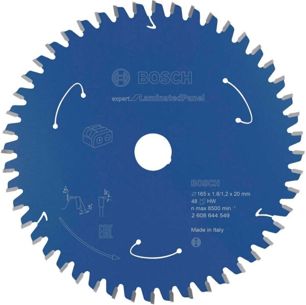 BOSCH EXPERT for Laminated Panel Kreissägeblatt 165,0 mm, 48 Zähne, 1 St.