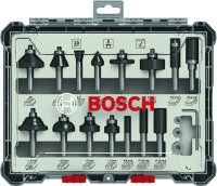 BOSCH Mixed Set Fräser-Set 15-teilig