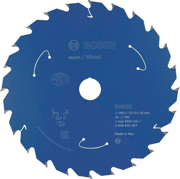 BOSCH EXPERT for Wood Kreissägeblatt 165,0 mm, 24 Zähne, 1 St.