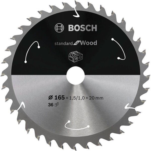 BOSCH Standard for Wood Kreissägeblatt 165,0 mm, 36 Zähne, 1 St.