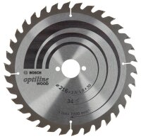 BOSCH Optiline Wood Kreissägeblatt 216,0 mm, 34...