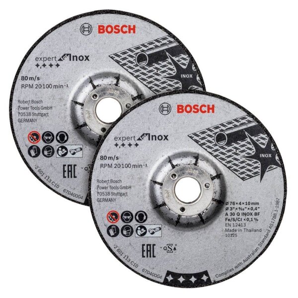 BOSCH Schruppscheiben EXPERT for Inox, 2 St.