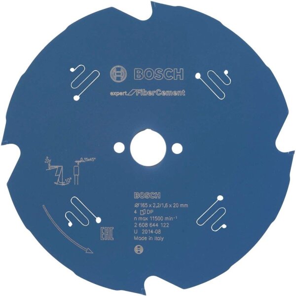 BOSCH EXPERT for Fiber Cement Kreissägeblatt 165,0 mm, 4 Zähne, 1 St.