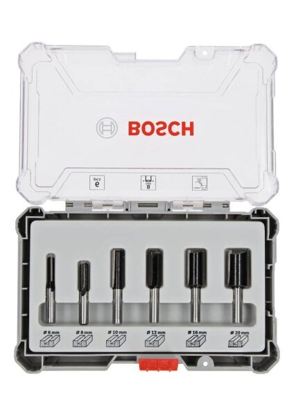 BOSCH Standard for Wood Nutfräser-Set 6-teilig