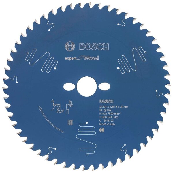 BOSCH EXPERT for Wood Kreissägeblatt 254,0 mm, 54 Zähne, 1 St.