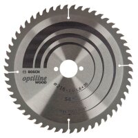 BOSCH Optiline Wood Kreissägeblatt 216,0 mm, 54...