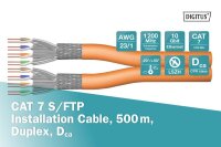DIGITUS Ethernet Netzwerkkabel DK-1743-VH-D-5 500,0 m orange 1.200 MHz, 1 St.