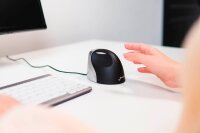 BAKKER ELKHUIZEN Maus ergonomisch kabelgebunden schwarz, silber