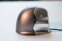 BAKKER ELKHUIZEN Evoluent 4 Maus ergonomisch kabelgebunden grau, schwarz, silber