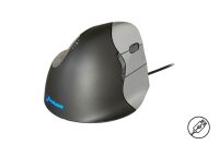 BAKKER ELKHUIZEN Evoluent 4 Maus ergonomisch kabelgebunden grau, schwarz, silber
