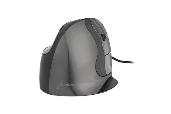 BAKKER ELKHUIZEN Evoluent D Large Maus ergonomisch kabelgebunden grau, schwarz, silber