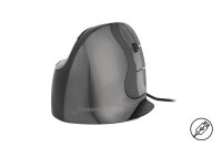 BAKKER ELKHUIZEN Evoluent D Large Maus ergonomisch kabelgebunden grau, schwarz, silber