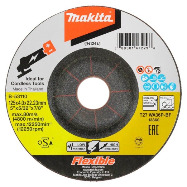 makita Schruppscheibe Flexibel B-53110, 1 St.