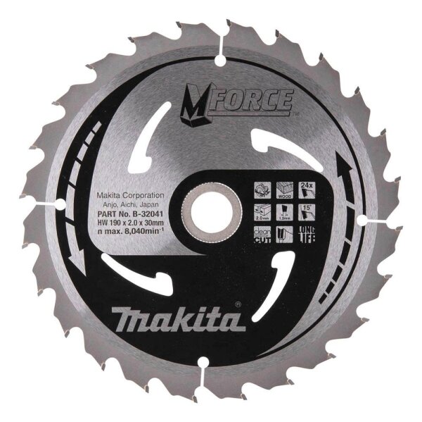 makita B-32041 M-FORCE Kreissägeblatt 190,0 mm, 24 Zähne, 1 St.