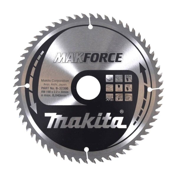makita B-32390 MAKFORCE Kreissägeblatt 190,0 mm, 60 Zähne, 1 St.