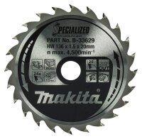 makita B-33629 SPECIALIZED Kreissägeblatt 136,0 mm,...