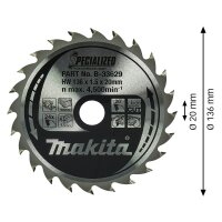 makita B-33629 SPECIALIZED Kreissägeblatt 136,0 mm,...