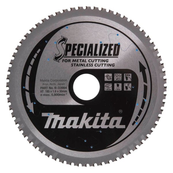 makita B-33984 SPECIALIZED Kreissägeblatt 185,0 mm, 64 Zähne, 1 St.