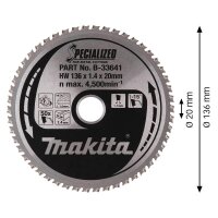 makita B-33641 SPECIALIZED Kreissägeblatt 136,0 mm,...