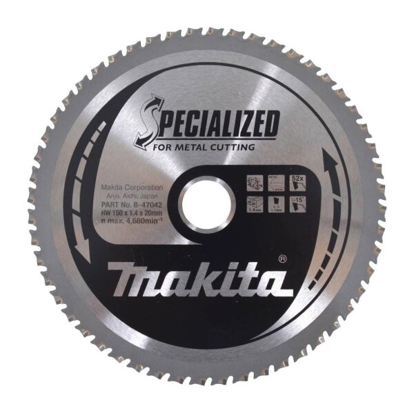makita B-47042 SPECIALIZED Kreissägeblatt 150,0 mm, 52 Zähne, 1 St.