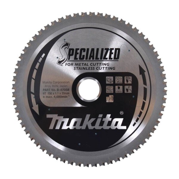 makita B-47058 SPECIALIZED Kreissägeblatt 150,0 mm, 60 Zähne, 1 St.
