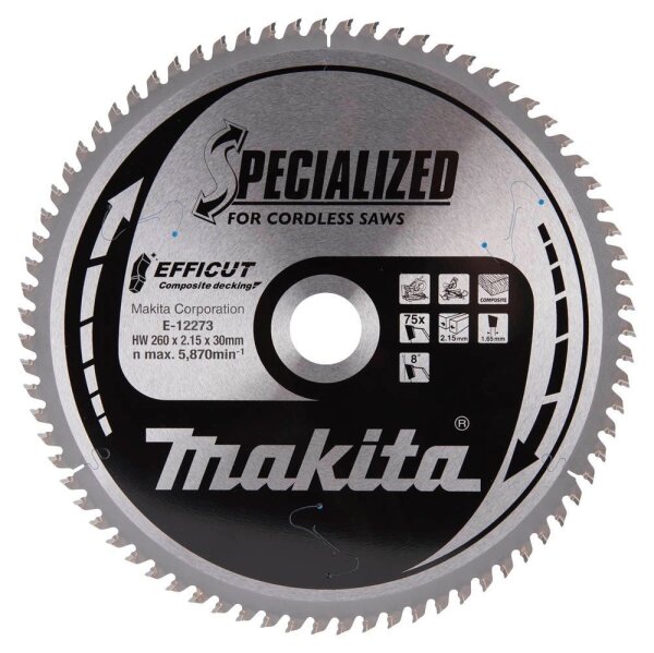 makita E-12273 EFFICCUT Kreissägeblatt 260,0 mm, 75 Zähne, 1 St.