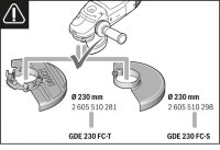 BOSCH Professional GDE 230 FC-T Absaughaube für Winkelschleifer