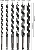 BOSCH Schlangenbohrer-Set PRO Wood, 6-teilig