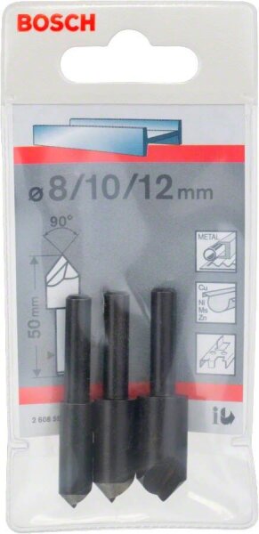 BOSCH Kegelsenker-Set, 3-teilig