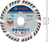 BOSCH Diamant-Trennscheiben PRO Multi Material, 1 St.