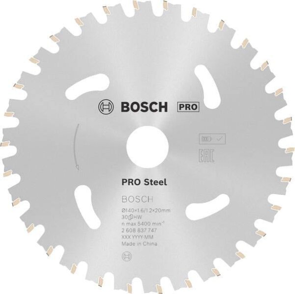 BOSCH PRO Steel Kreissägeblatt 140,0 mm, 30 Zähne, 1 St.