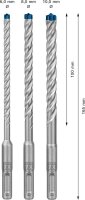 BOSCH Hammerbohrer-Set EXPERT SDS plus-7X, 3-teilig