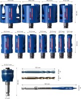 BOSCH Lochsägen-Set EXPERT Construction Material, 15-teilig