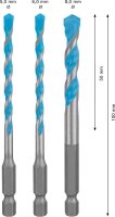 BOSCH Mehrzweckbohrer-Set EXPERT HEX-9 MultiConstruction, 3-teilig