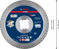 BOSCH Diamant-Trennscheibe EXPERT HardCeramic X-LOCK, 1 St.