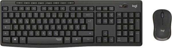 Logitech MK295 Tastatur-Maus-Set kabellos schwarz