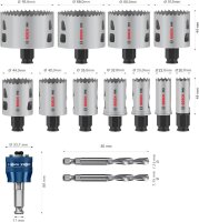 BOSCH Lochsägen-Set PRO Multi Material PC Plus, 14-teilig