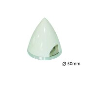 Kunststoff-Spinner Ø 50 mm weiß mit...