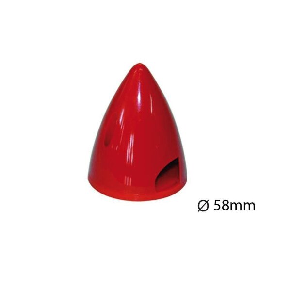Kunststoff-Spinner Ø 58 mm rot