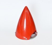 Kunststoff-Spinner Ø 86 mm rot mit Aluminium...
