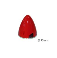 Kunststoff-Spinner Ø 95 mm  rot mit Aluminium...