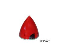 Kunststoff-Spinner Ø 95 mm  rot mit Aluminium...