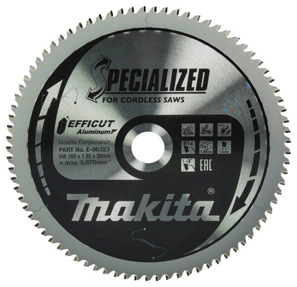 makita E-06323 Kreissägeblatt 260,0 mm, 81 Zähne, 1 St.