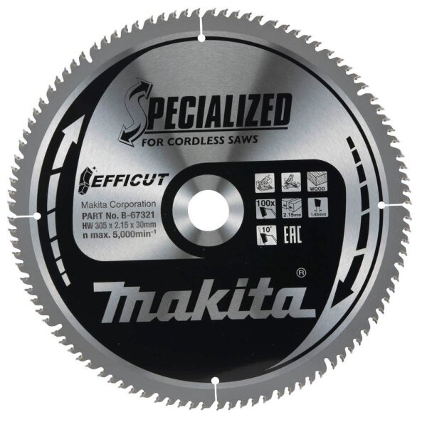 makita B-67321 Kreissägeblatt 305,0 mm, 100 Zähne, 1 St.