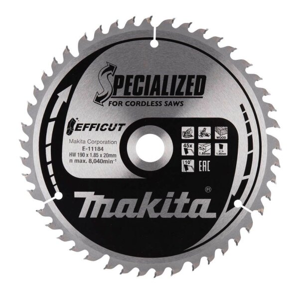 makita E-11184 Kreissägeblatt 190,0 mm, 45 Zähne, 1 St.