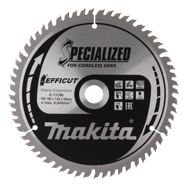 makita E-11190 Kreissägeblatt 190,0 mm, 60 Zähne, 1 St.